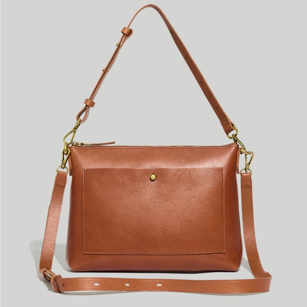 Madewell Transport Shoulder Crossbody Bag | English Saddle color